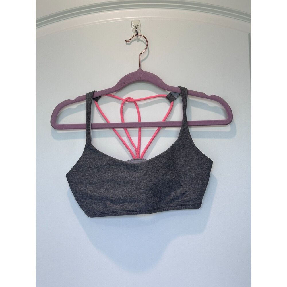 Lululemon Free to Be (Trinity) Sports Bra Heathered Slate and Grapefruit Size 6